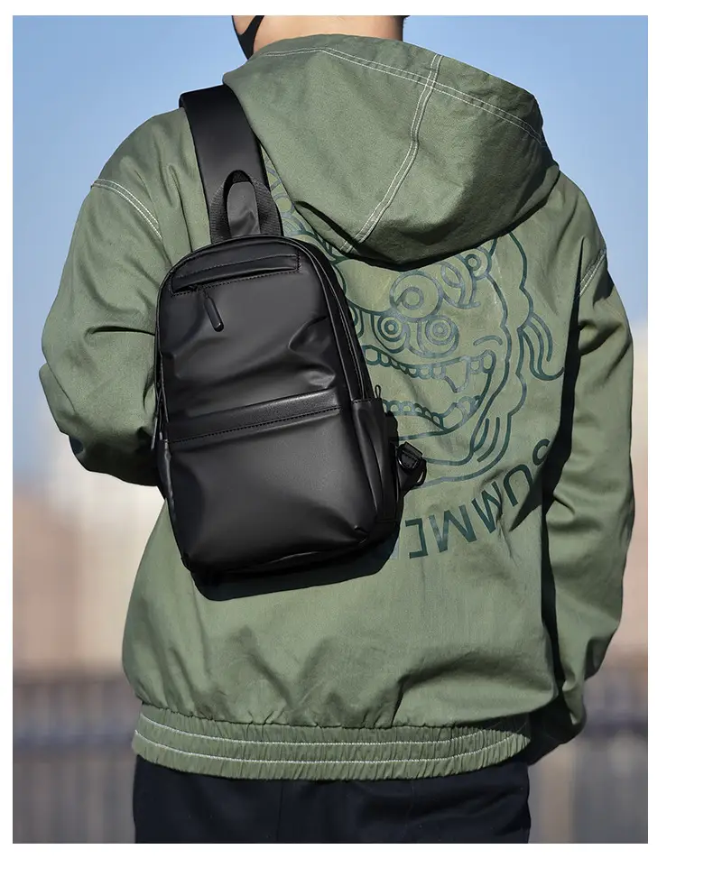 Men's Black Chest Bag for Travel, Office, and Daily Use — feature 19