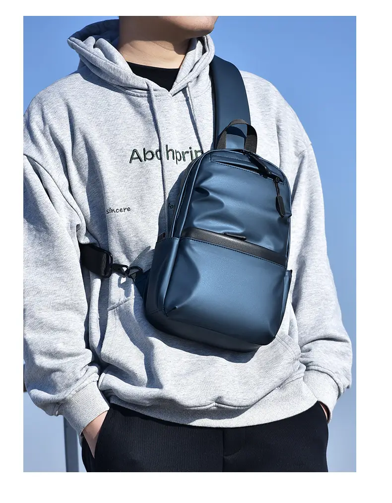 Men's Black Chest Bag for Travel, Office, and Daily Use — feature 22