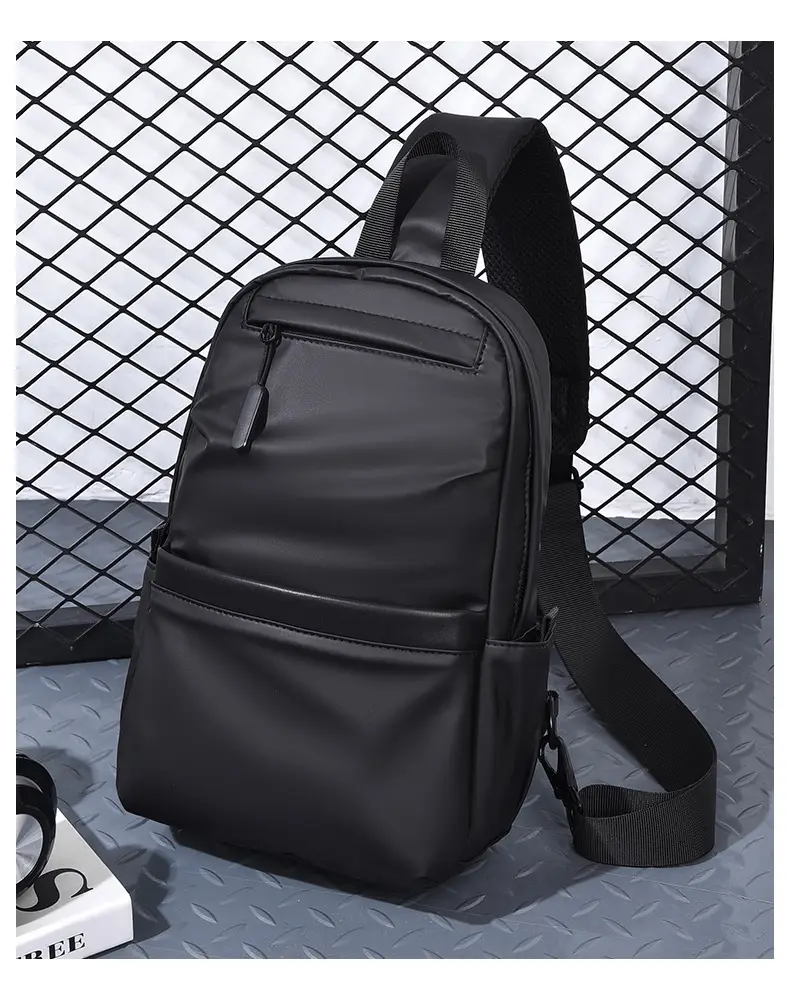 Men's Black Chest Bag for Travel, Office, and Daily Use — feature 25