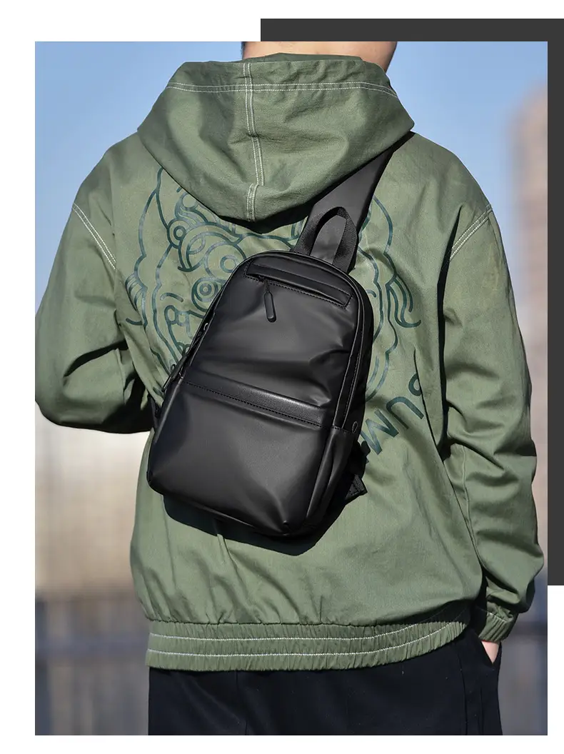 Men's Black Chest Bag for Travel, Office, and Daily Use — feature 7