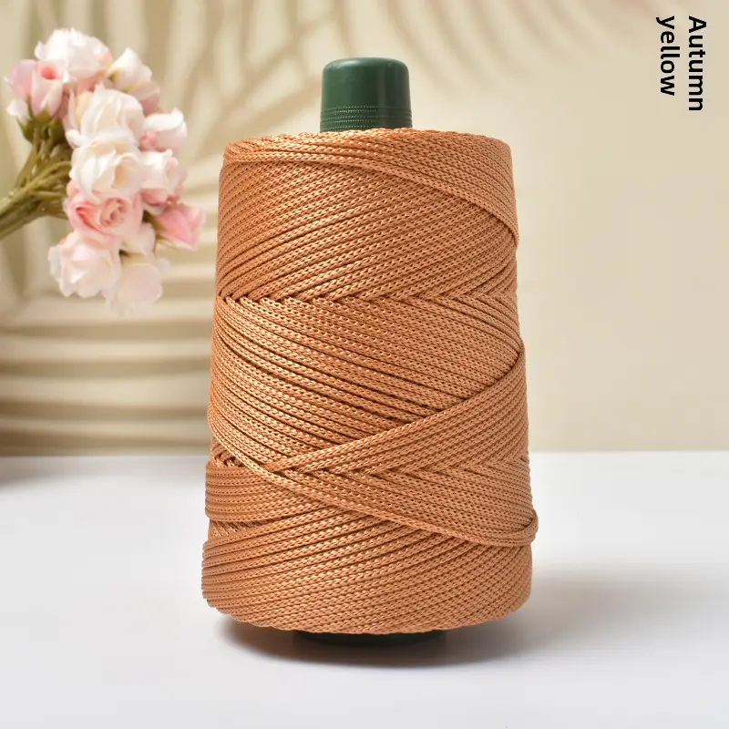 Light body ice silk thread ice twine summer sun hat hand woven diy hook bag cushion blanket hollow bright silk coarse wool