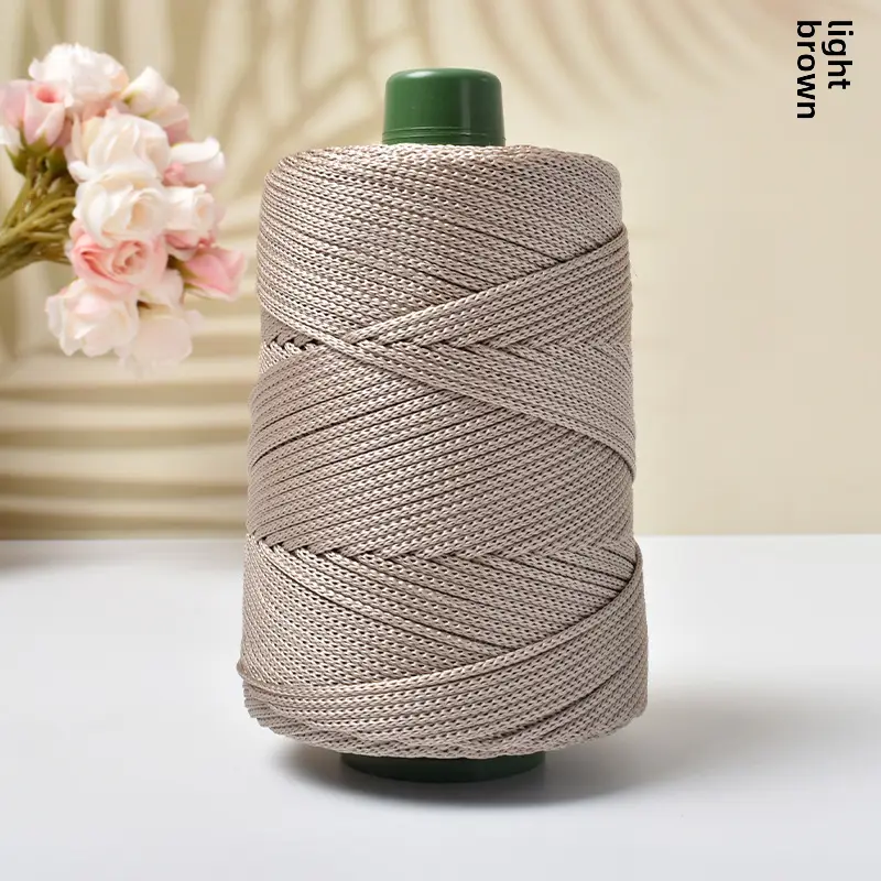 Light body ice silk thread ice twine summer sun hat hand woven diy hook bag cushion blanket hollow bright silk coarse wool