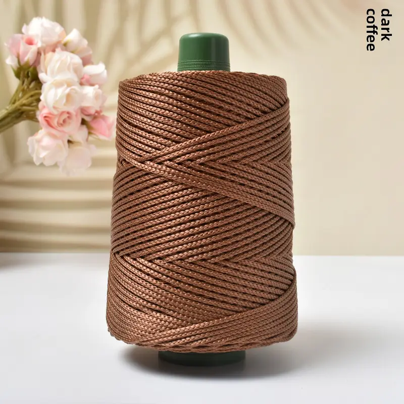 Light body ice silk thread ice twine summer sun hat hand woven diy hook bag cushion blanket hollow bright silk coarse wool