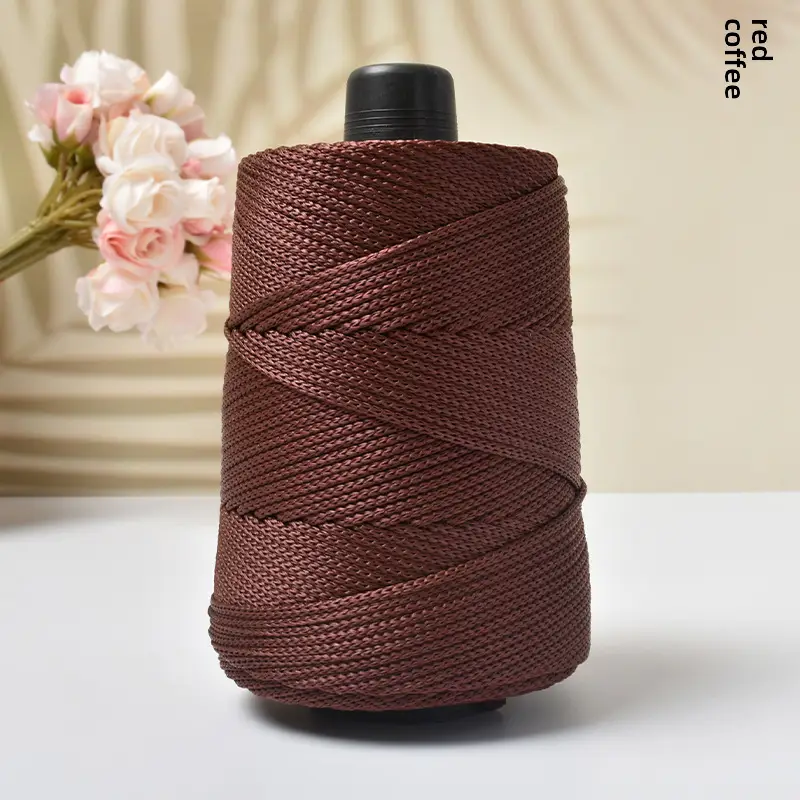 Light body ice silk thread ice twine summer sun hat hand woven diy hook bag cushion blanket hollow bright silk coarse wool