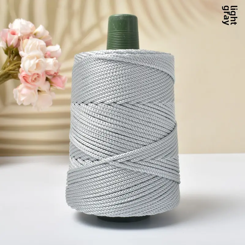 Light body ice silk thread ice twine summer sun hat hand woven diy hook bag cushion blanket hollow bright silk coarse wool