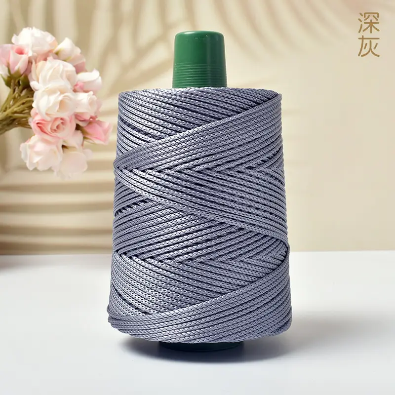 Light body ice silk thread ice twine summer sun hat hand woven diy hook bag cushion blanket hollow bright silk coarse wool