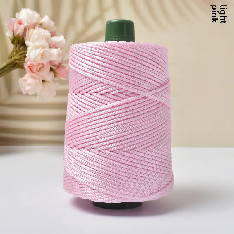 Light body ice silk thread ice twine summer sun hat hand woven diy hook bag cushion blanket hollow bright silk coarse wool