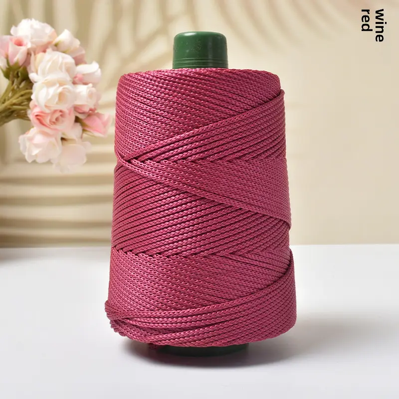 Light body ice silk thread ice twine summer sun hat hand woven diy hook bag cushion blanket hollow bright silk coarse wool