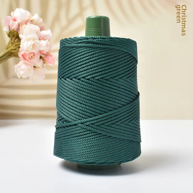 Light body ice silk thread ice twine summer sun hat hand woven diy hook bag cushion blanket hollow bright silk coarse wool
