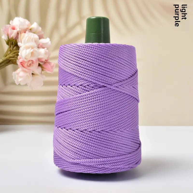 Light body ice silk thread ice twine summer sun hat hand woven diy hook bag cushion blanket hollow bright silk coarse wool