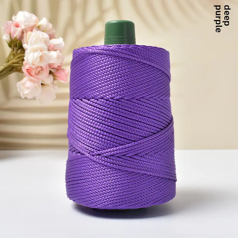 Light body ice silk thread ice twine summer sun hat hand woven diy hook bag cushion blanket hollow bright silk coarse wool
