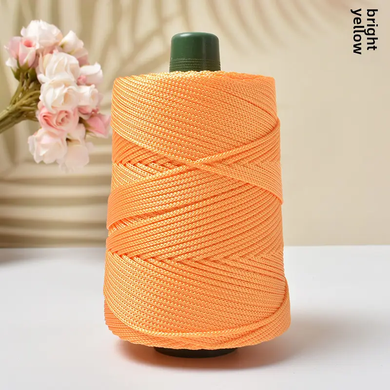 Light body ice silk thread ice twine summer sun hat hand woven diy hook bag cushion blanket hollow bright silk coarse wool