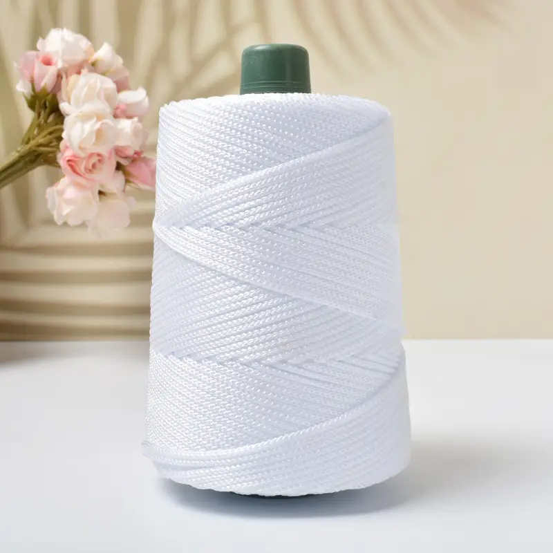 Light body ice silk thread ice twine summer sun hat hand woven diy hook bag cushion blanket hollow bright silk coarse wool