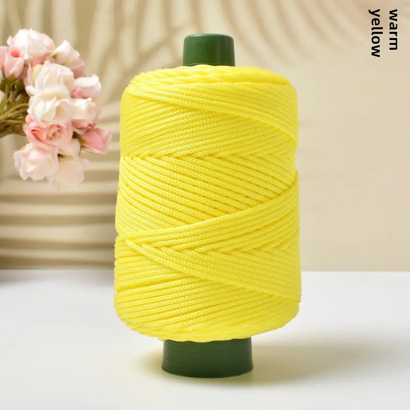 Light body ice silk thread ice twine summer sun hat hand woven diy hook bag cushion blanket hollow bright silk coarse wool