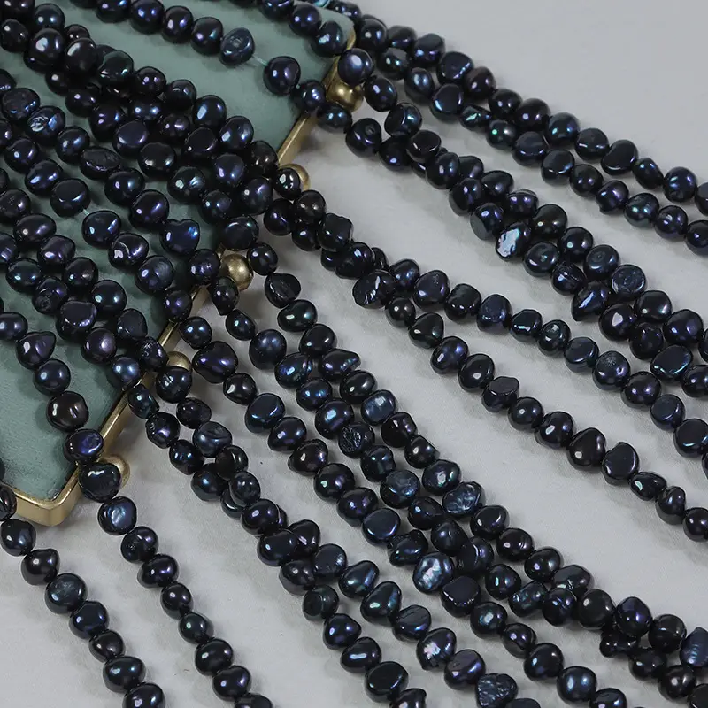 8-9mm Black Pearl Baroque Semi-Finished Diy Jewelry - Image 5