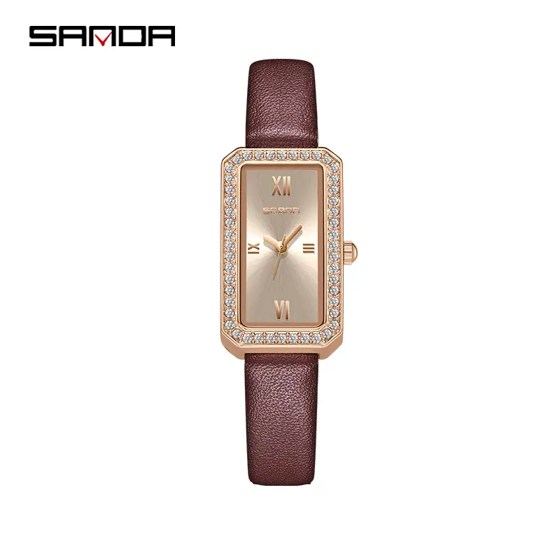 Sanda Light Luxury Diamond-Encrusted Women's Quartz Watch - Image 2