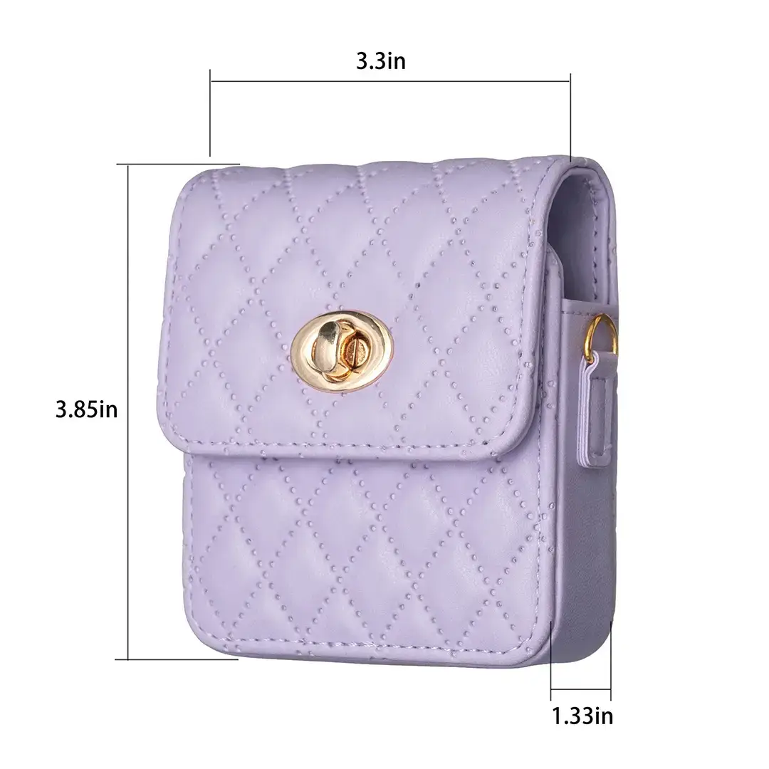 Purple Quilted Phone Case Z Flip7 Universal Mobile Cover