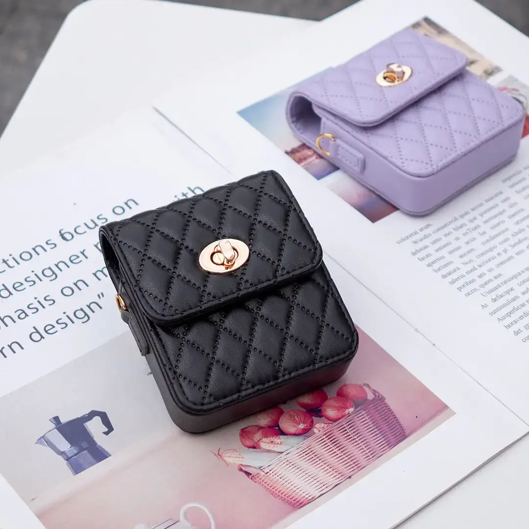 Purple Quilted Phone Case Z Flip7 Universal Mobile Cover — feature 8