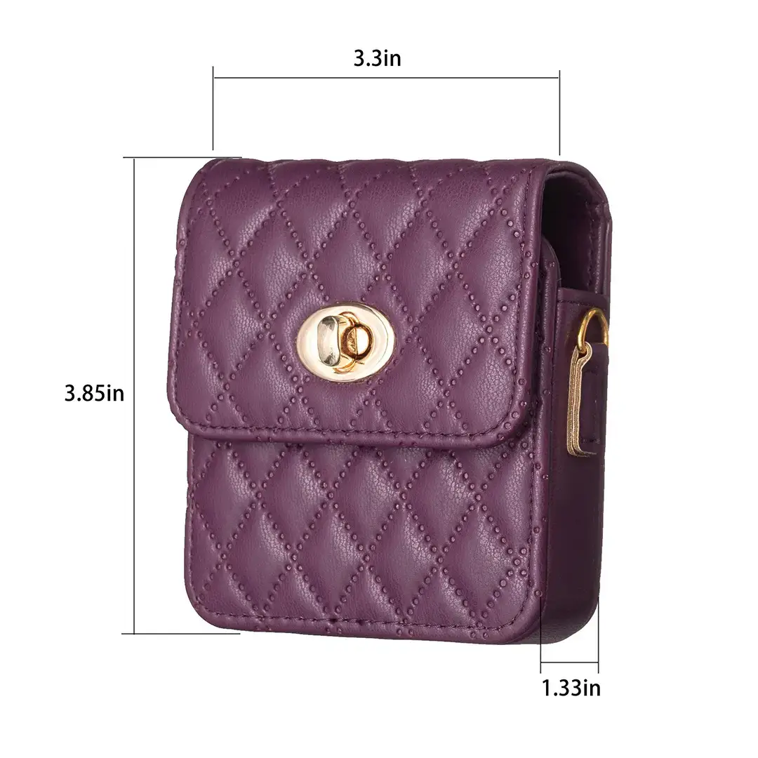 Purple Quilted Phone Case Z Flip7 Universal Mobile Cover
