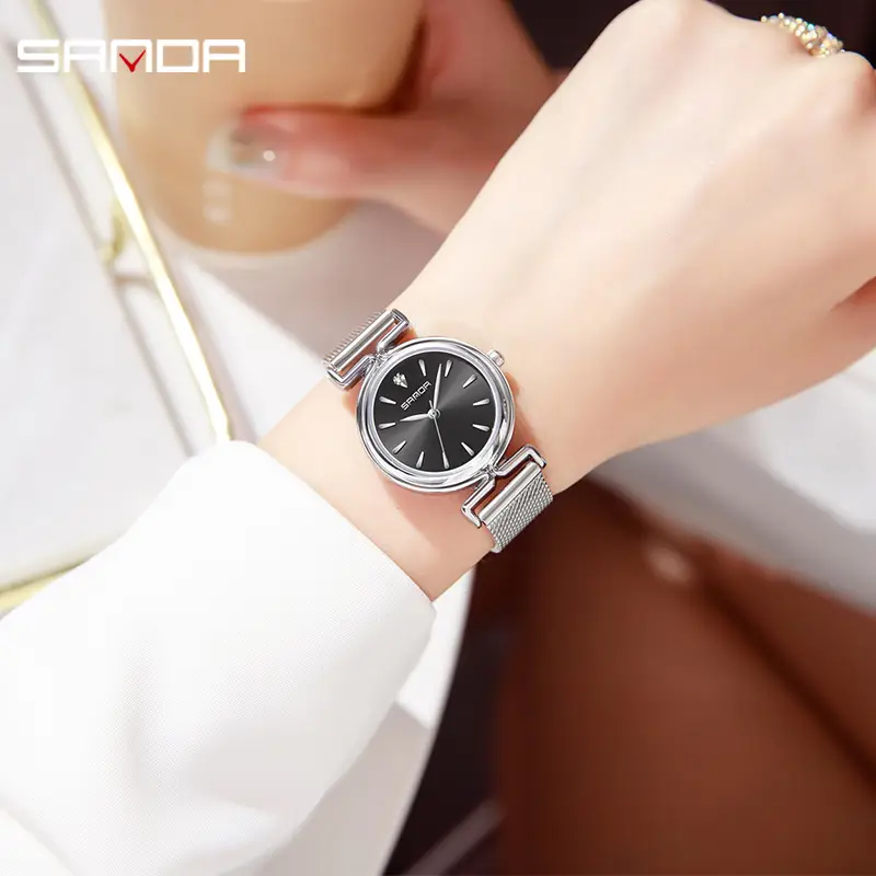 Sanda Gold Mesh Watch Women Quartz Small - Image 15
