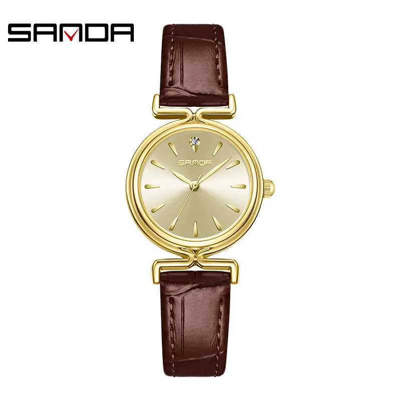 Sanda Gold Mesh Watch Women Quartz Small - Image 2