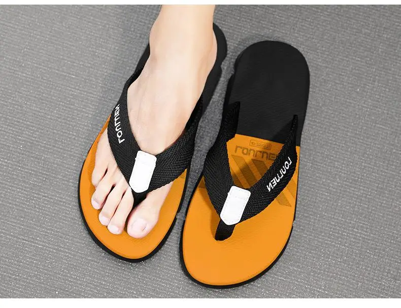 Fujian factory lulu'an summer platform flip flops sandals men's slippers outer wear non-slip fashion new beach shoes — feature 12