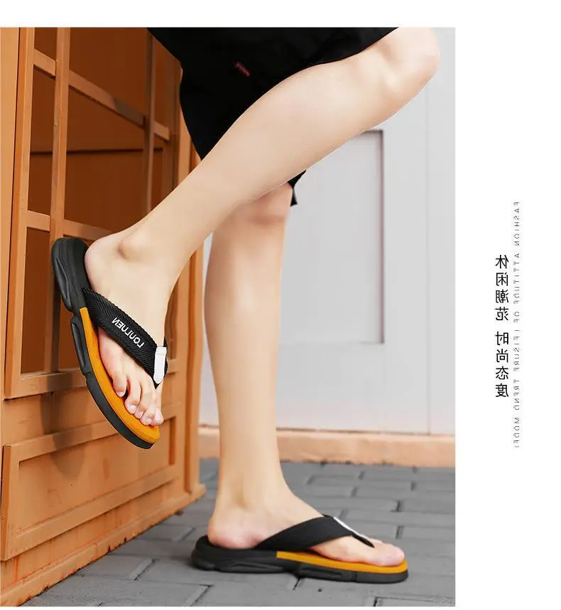 Fujian factory lulu'an summer platform flip flops sandals men's slippers outer wear non-slip fashion new beach shoes — feature 13