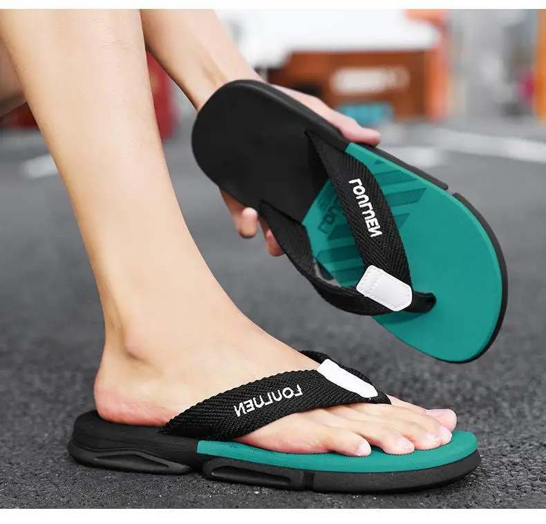 Fujian factory lulu'an summer platform flip flops sandals men's slippers outer wear non-slip fashion new beach shoes — feature 14