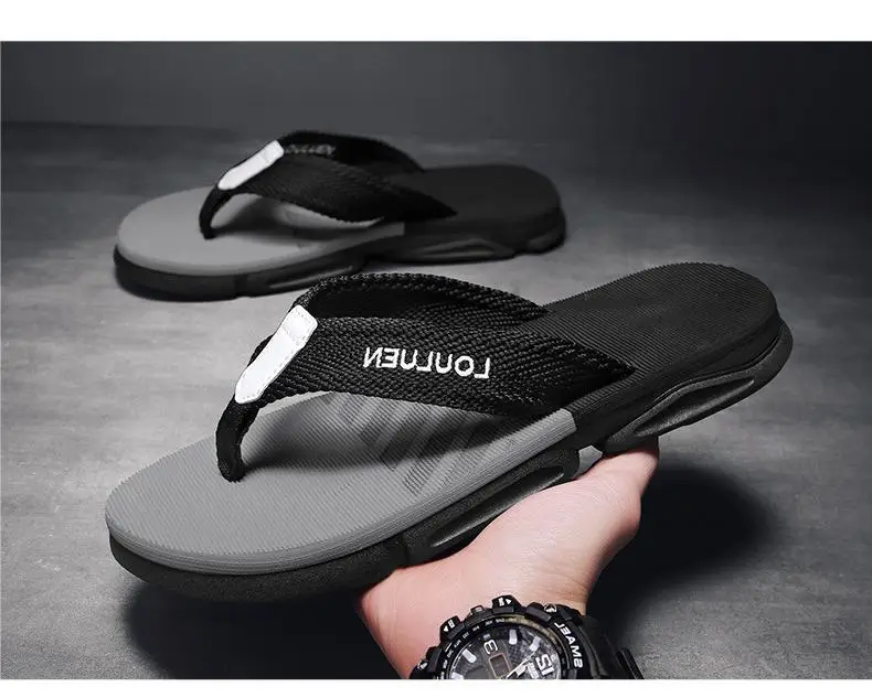 Fujian factory lulu'an summer platform flip flops sandals men's slippers outer wear non-slip fashion new beach shoes — feature 16