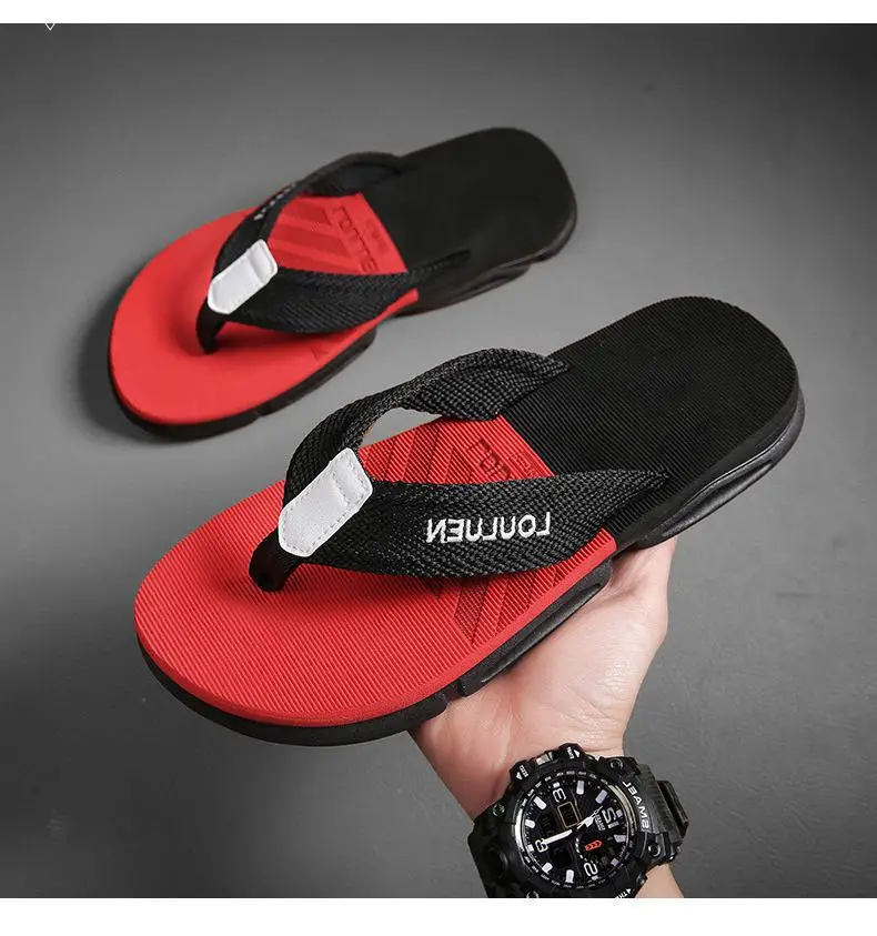 Fujian factory lulu'an summer platform flip flops sandals men's slippers outer wear non-slip fashion new beach shoes — feature 18