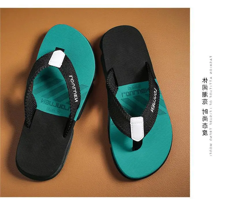 Fujian factory lulu'an summer platform flip flops sandals men's slippers outer wear non-slip fashion new beach shoes — feature 21