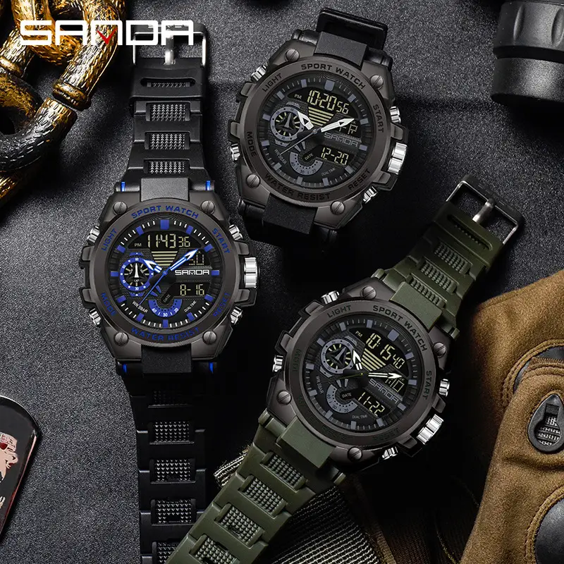 Sanda Multi-Function Waterproof Sports Watch for Men - Image 12