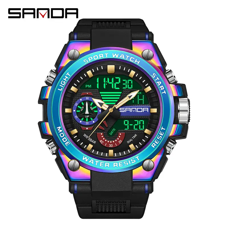 Sanda Multi-Function Waterproof Sports Watch for Men - Image 9