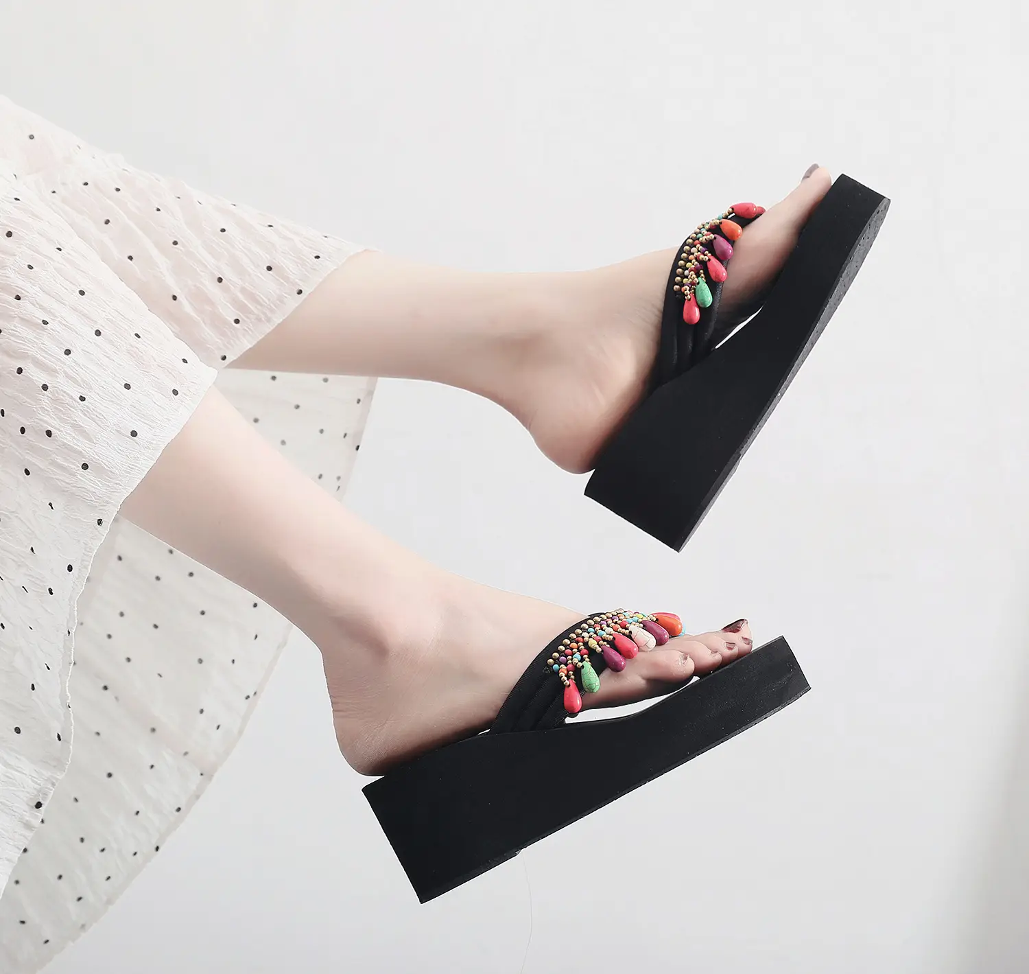 Bohemian Tassel Platform Sandals Women Summer Flip Flops — feature 14