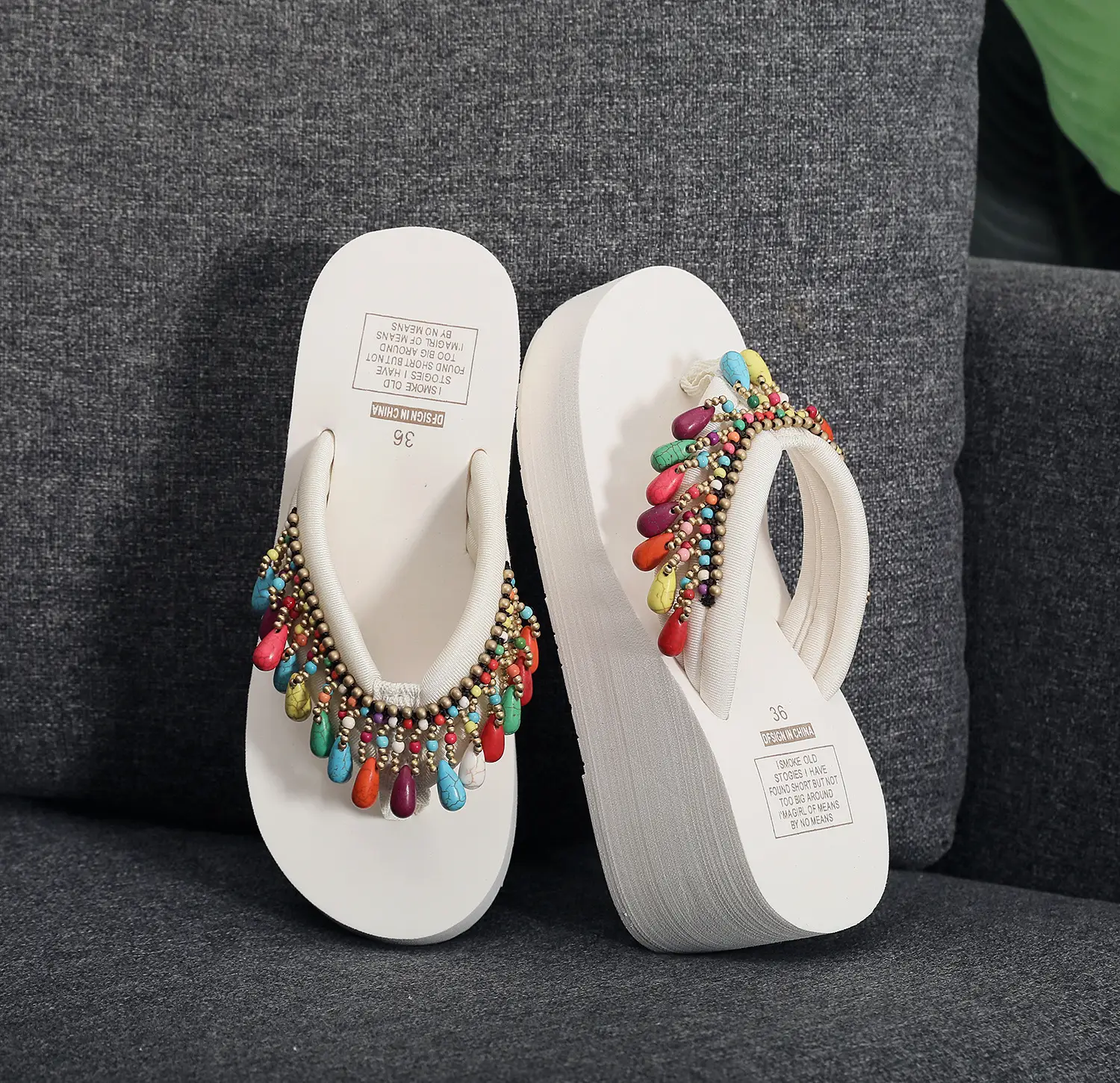 Bohemian Tassel Platform Sandals Women Summer Flip Flops — feature 16