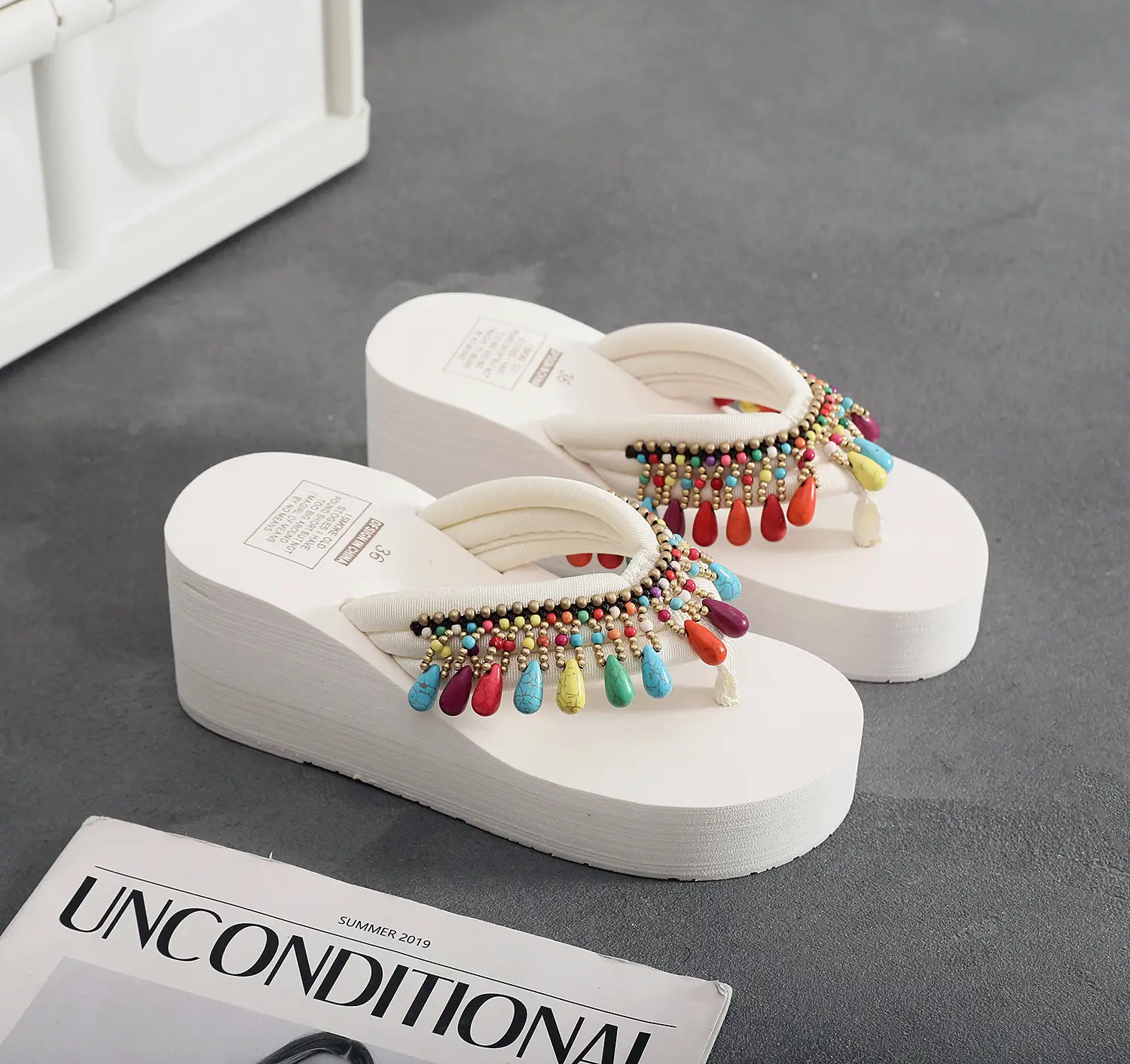 Bohemian Tassel Platform Sandals Women Summer Flip Flops — feature 17