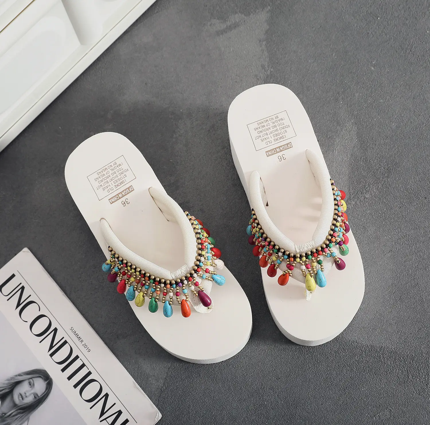 Bohemian Tassel Platform Sandals Women Summer Flip Flops — feature 19