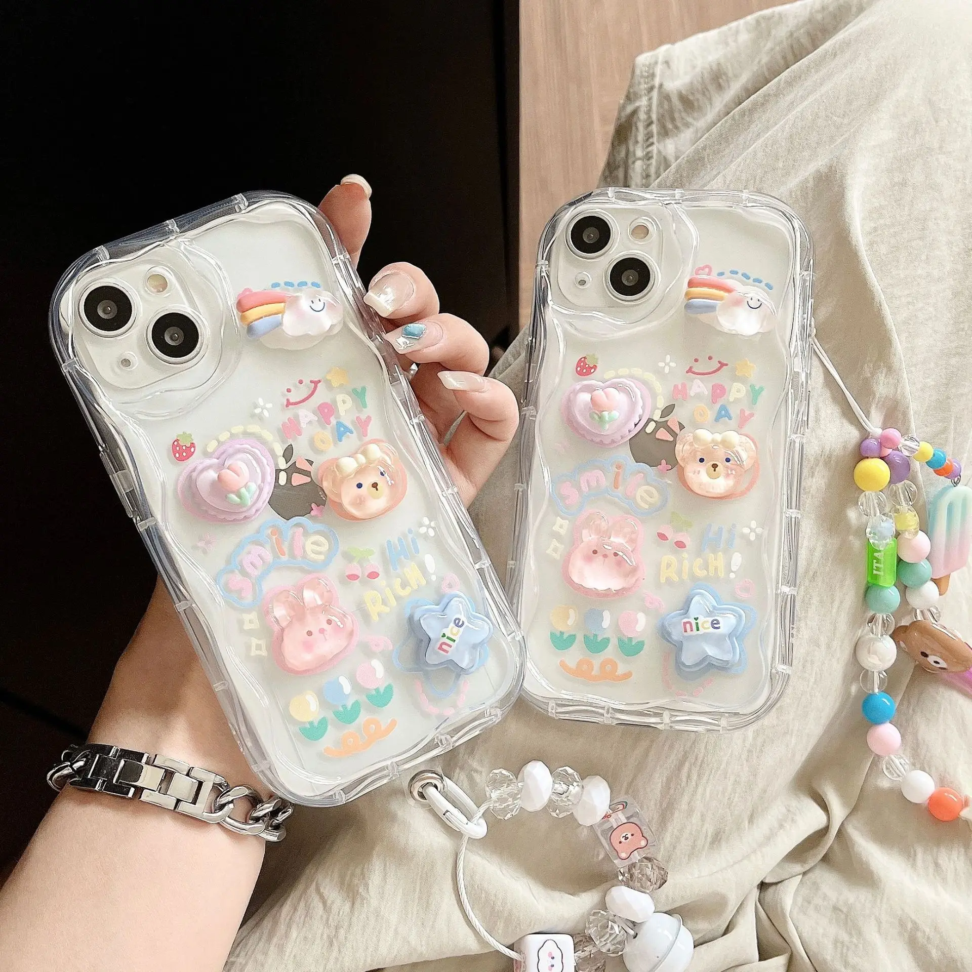 iPhone 16 Protective Case with Cute Rabbit Design