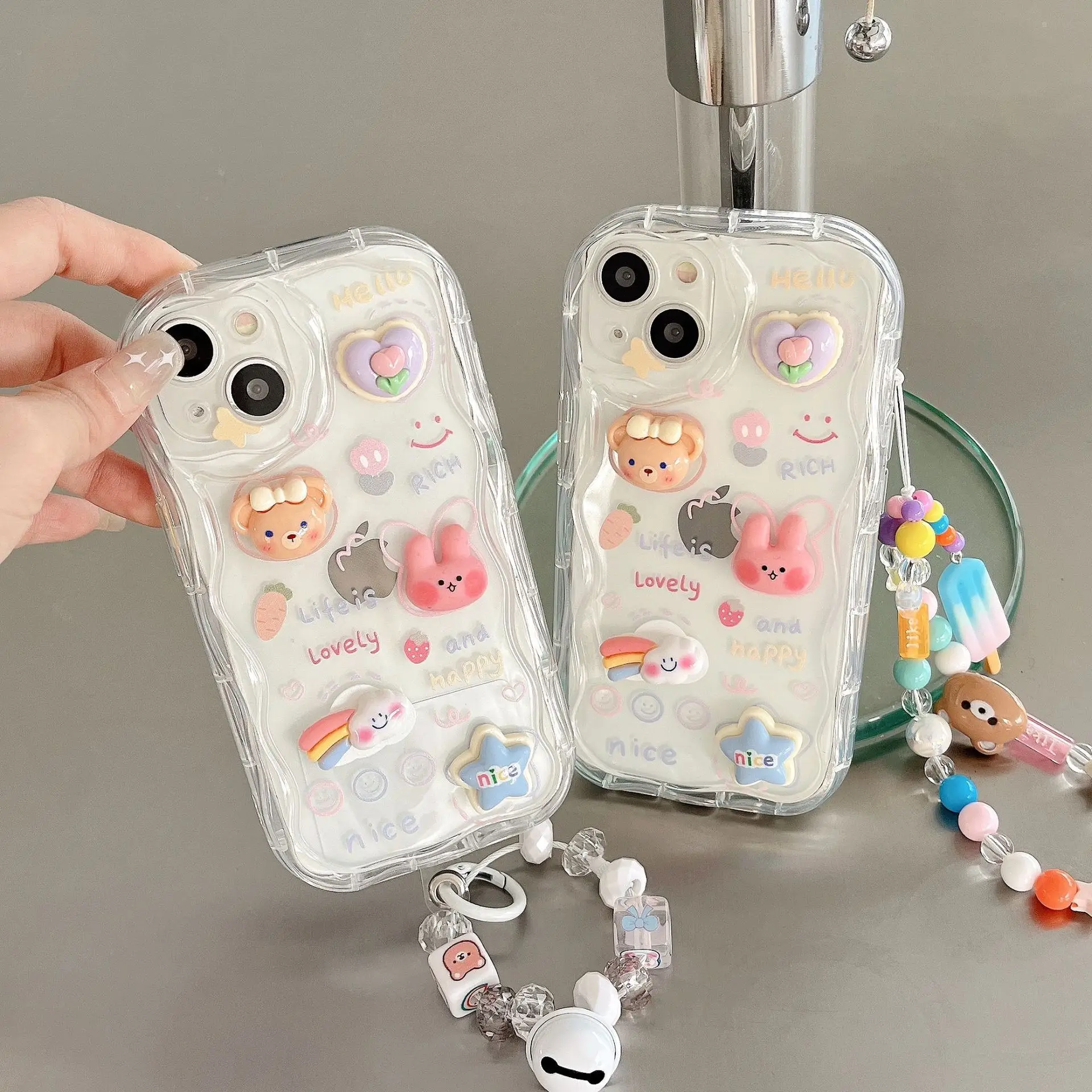 iPhone 16 Protective Case with Cute Rabbit Design