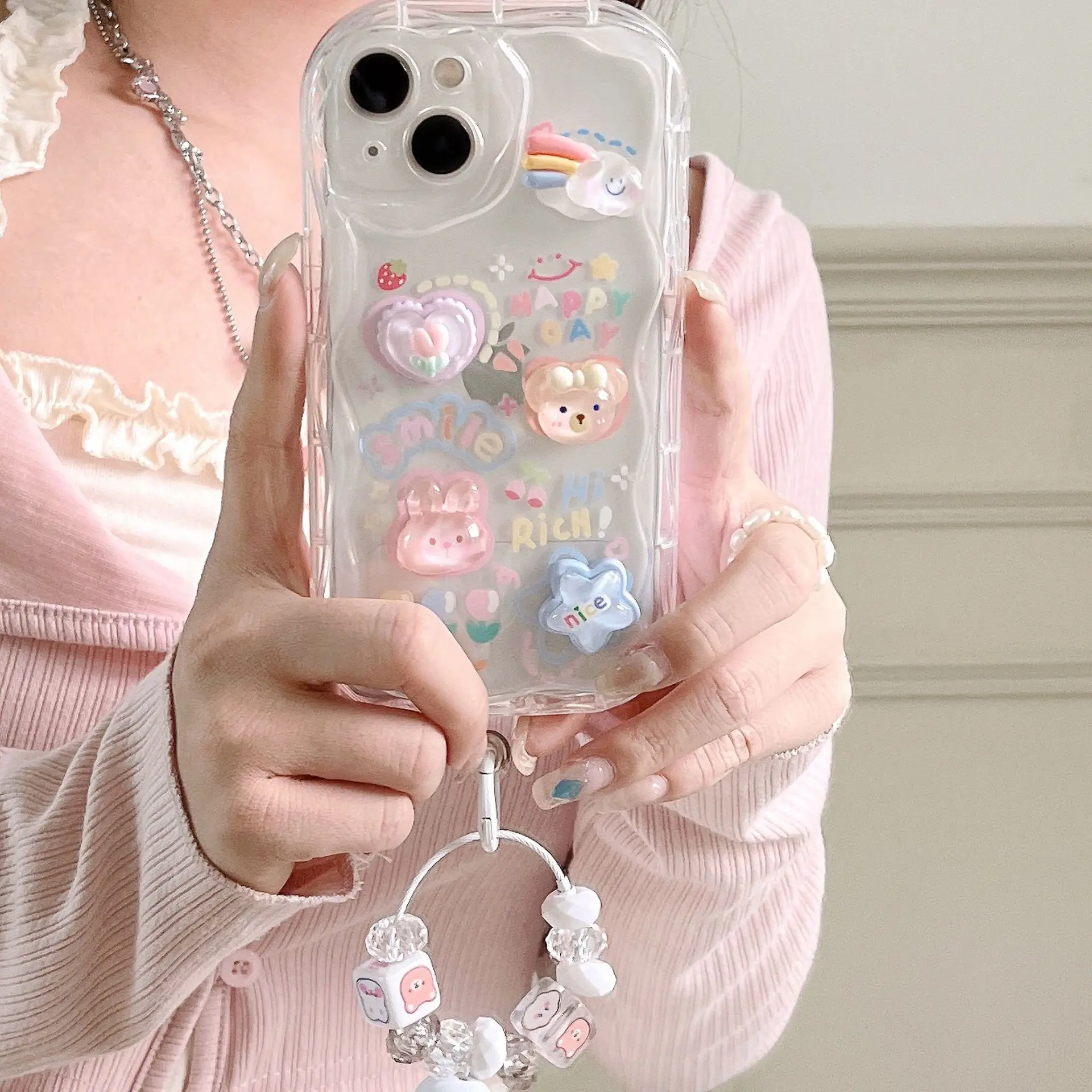 iPhone 16 Protective Case with Cute Rabbit Design