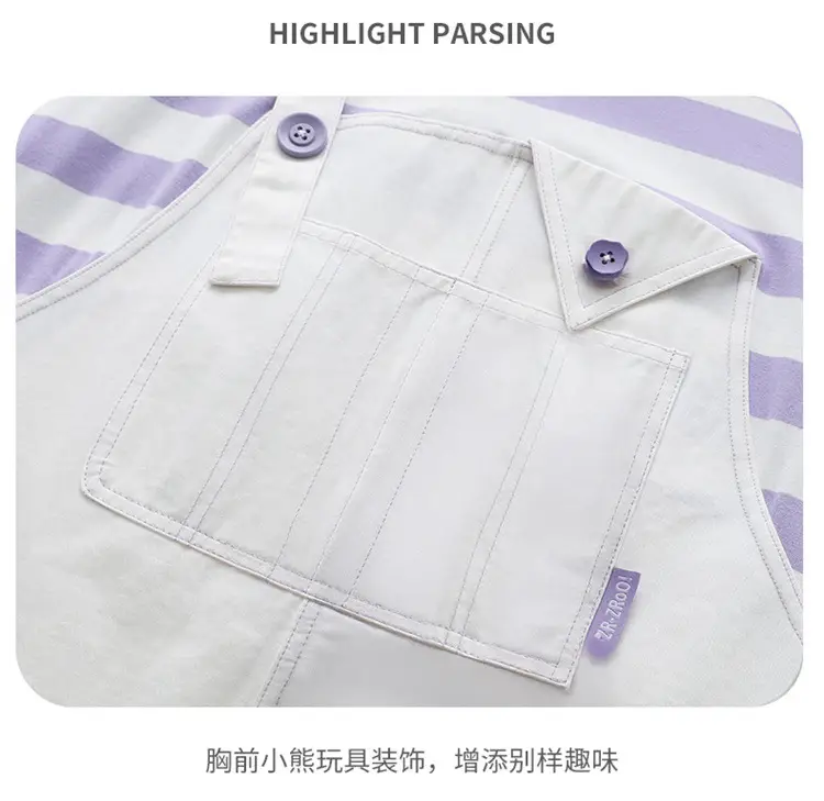 White Parent-Child Cartoon Short Sleeve T-Shirt Suit — feature 4