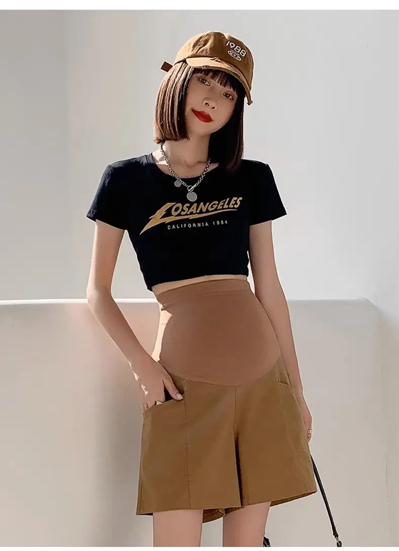 Black High Waist Cotton Shorts for Women Summer — feature 18