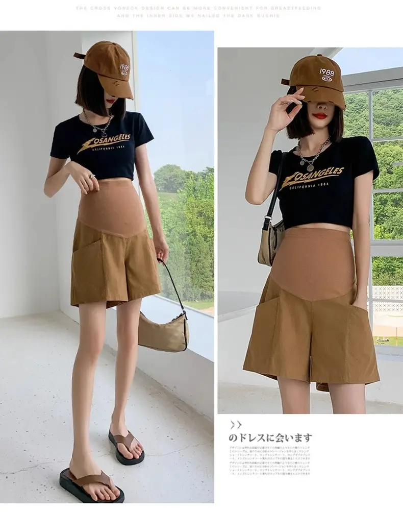 Black High Waist Cotton Shorts for Women Summer — feature 19