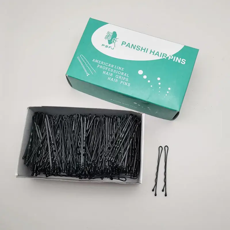 Studio Pan Hair Clips Round Head Small Black Clip Steel Wire Clip Boxed One Word Clip Thick Tight Styling Clip Hair Accessories - Image 2