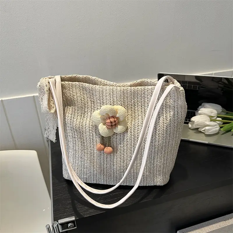 Woven Straw Shoulder Bag 2023 Summer New Arrival - Image 7