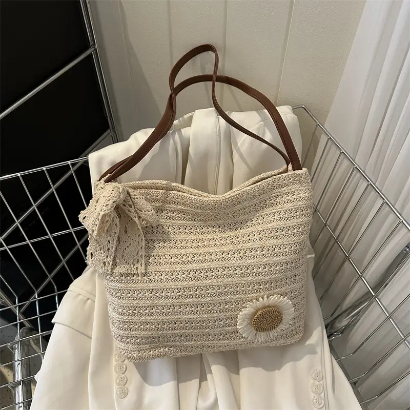 Woven Straw Shoulder Bag 2023 Summer New Arrival - Image 8