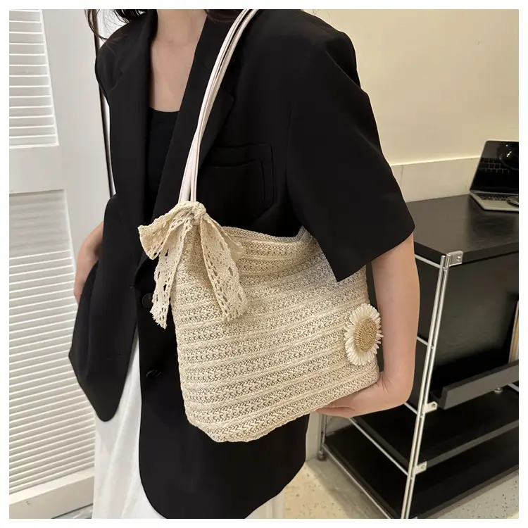 Woven Straw Shoulder Bag 2023 Summer New Arrival — feature 16