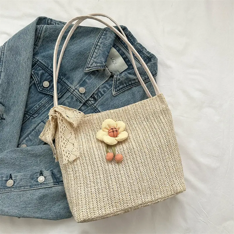 Woven Straw Shoulder Bag 2023 Summer New Arrival - Image 3