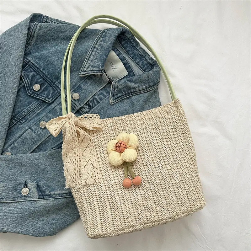 Woven Straw Shoulder Bag 2023 Summer New Arrival - Image 4