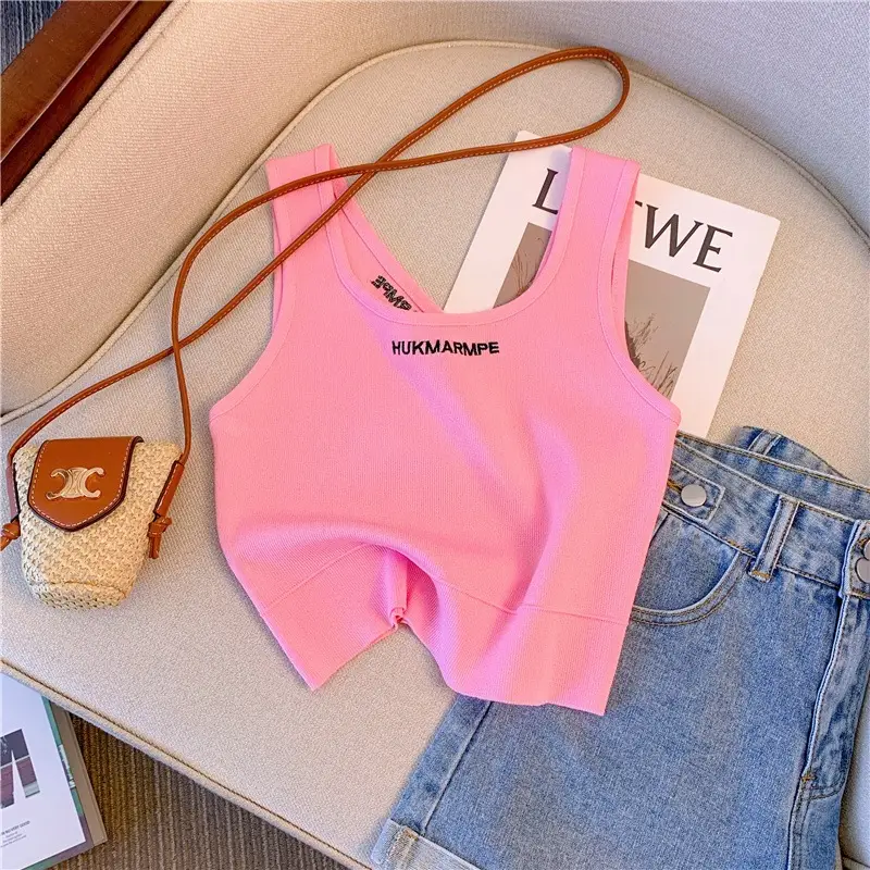 Girls Pink Camisole K-Style 2025 Summer - Image 4